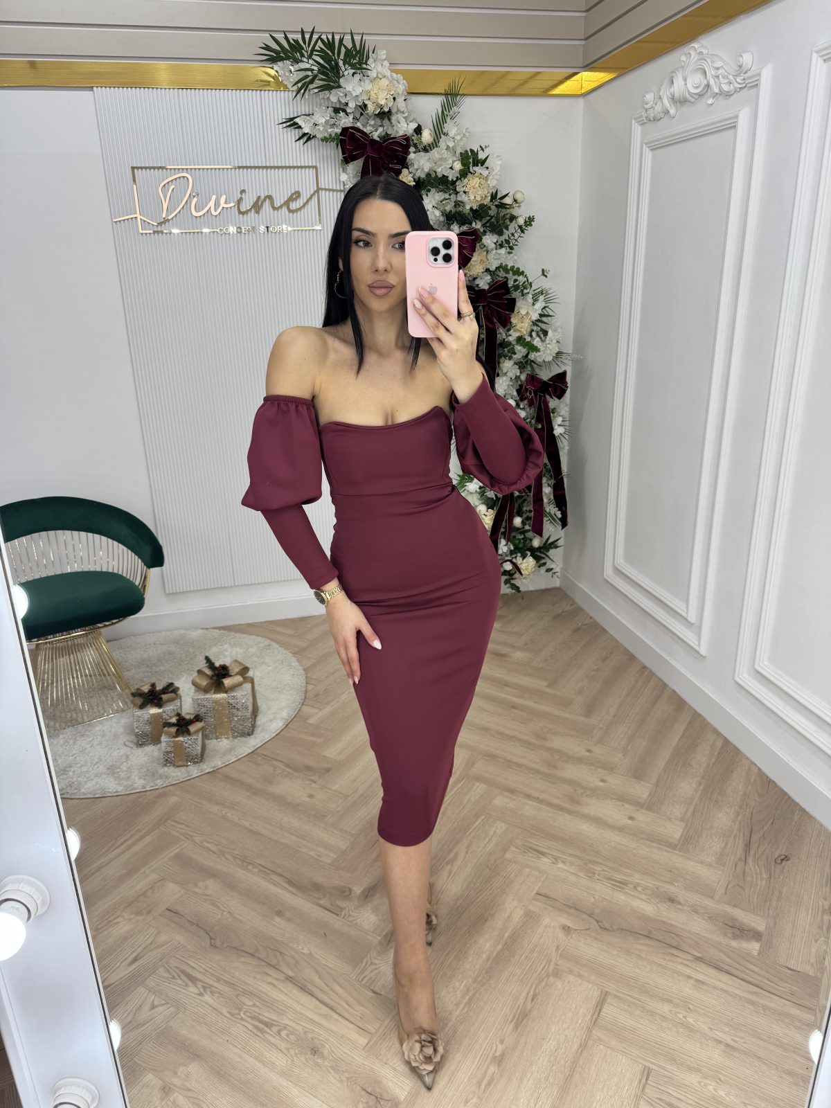 Midi haljina od skube