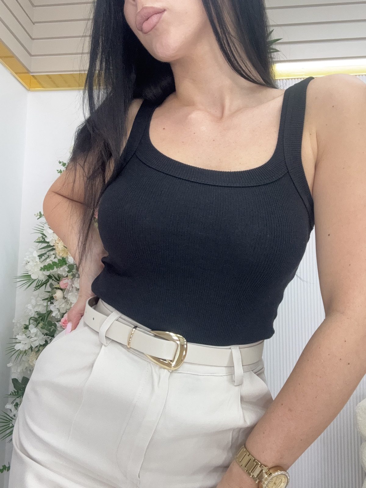 Majica od rebrastog pamuka